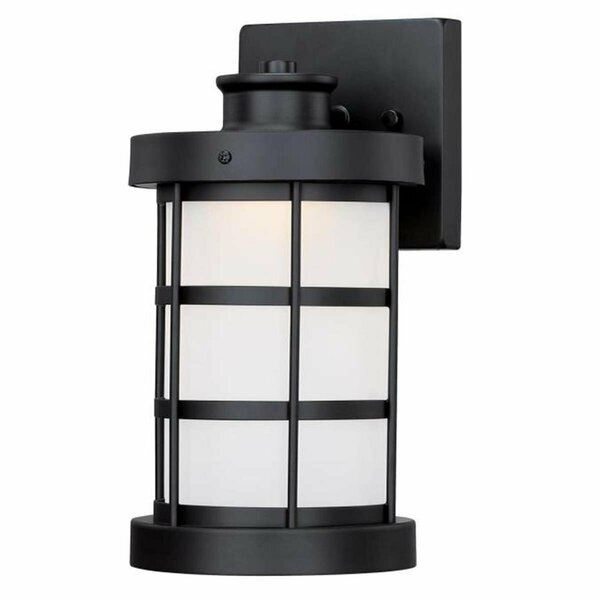 Brightbomb Matte Black Finish Frosted Glass Dimmable LED Wall Fixture BR3285351